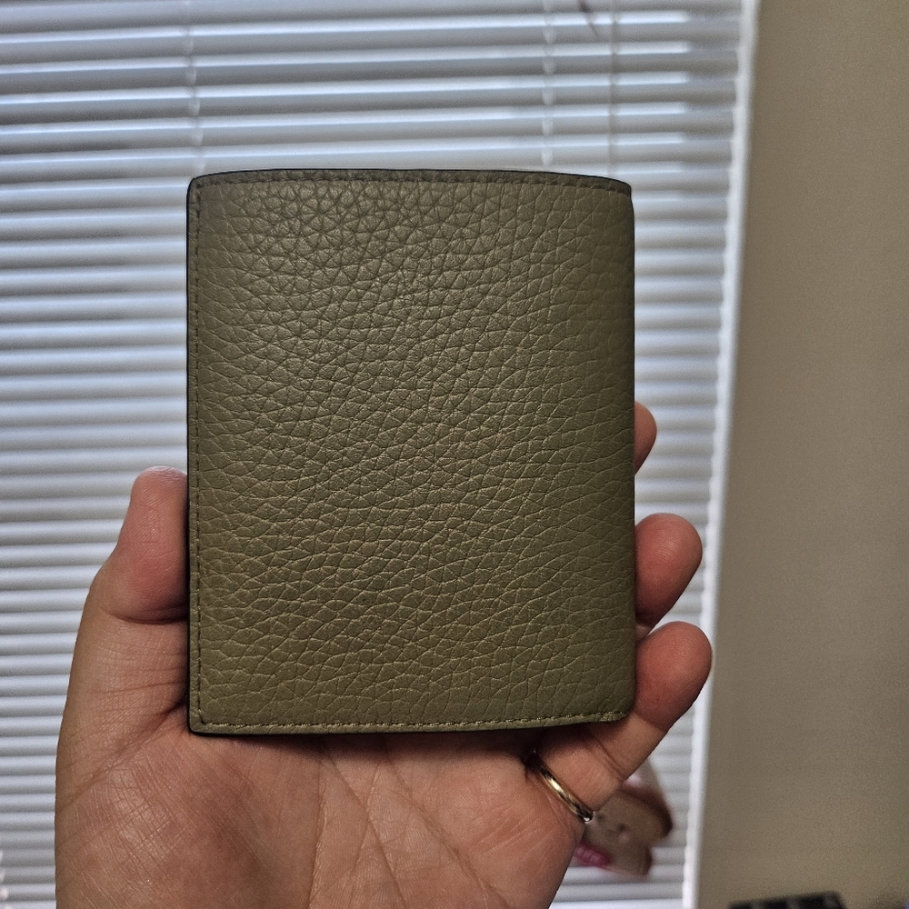 Mulberry heavy grain trifold wallet